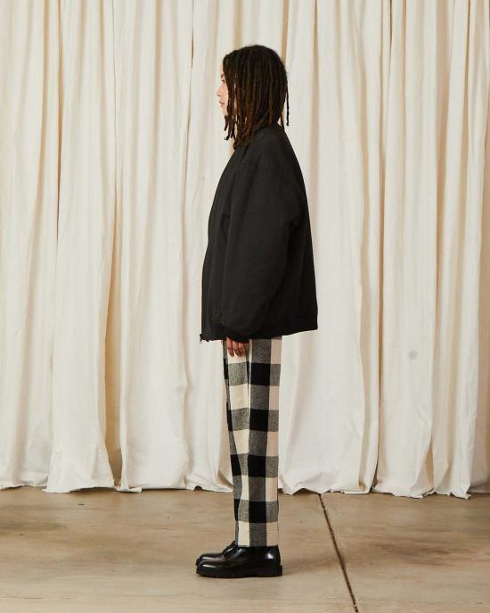  알리 골든 봄버 자켓 오버사이즈 봄버 재킷 블랙 세어서커 - ALI GOLDEN