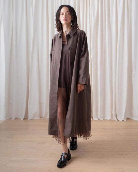  알리 골든 코트 뉴 트렌치 다크 토프 - ALI GOLDEN