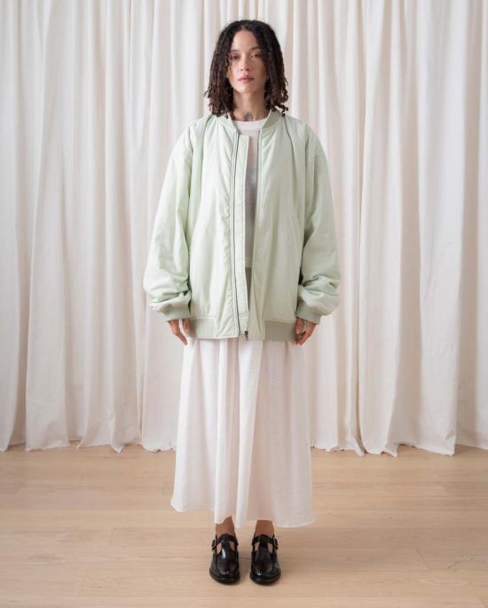  알리 골든 봄버 자켓 오버사이즈 봄버 재킷 라이트 민트 세어서커 - ALI GOLDEN