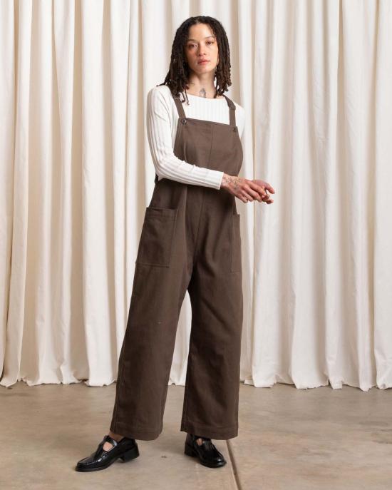  알리 골든 점프수트/오버롤 오버올 점퍼 초콜릿 - ALI GOLDEN