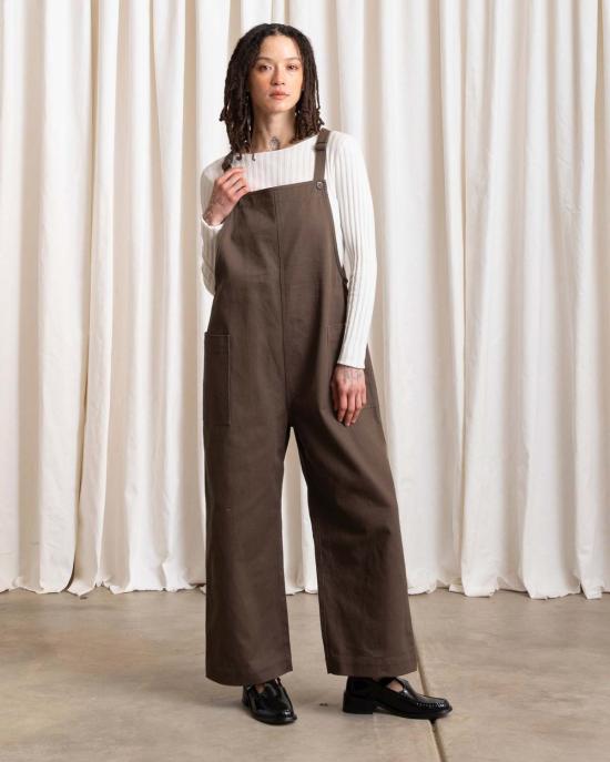  알리 골든 점프수트/오버롤 오버올 점퍼 초콜릿 - ALI GOLDEN