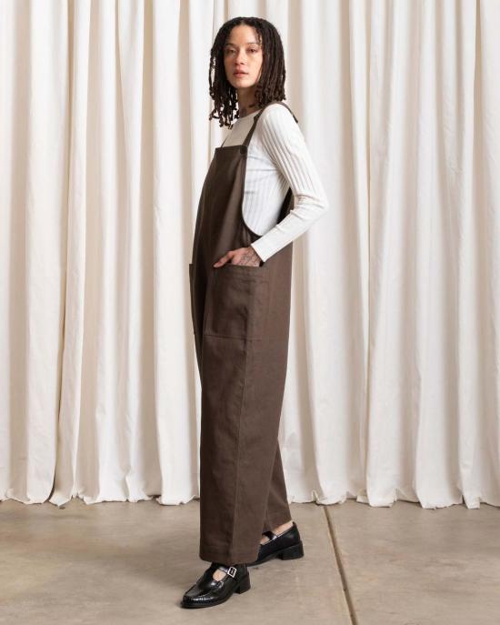  알리 골든 점프수트/오버롤 오버올 점퍼 초콜릿 - ALI GOLDEN