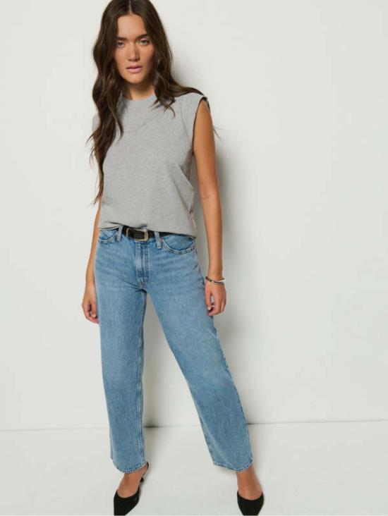  네이션 리미티드 민소매 티셔츠 Nation Ltd 패티 머슬 탱크 헤더 그레이 - NATION LTD