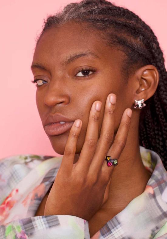  콜리나 스트라다 목걸이/팬던트 플로렌스 링 글리터 블랙 - COLLINA STRADA