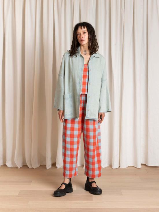  알리 골든 데님 자켓 오버사이즈 셔츠 재킷 라이트 데님 - ALI GOLDEN