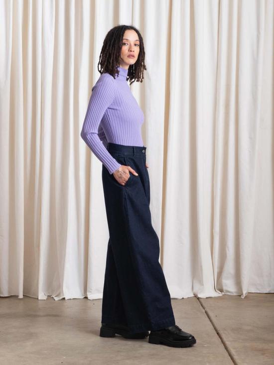  알리 골든 데님 팬츠 루즈 배럴 팬츠 다크 데님 - ALI GOLDEN