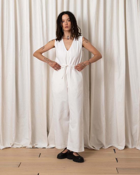  알리 골든 점프수트/오버롤 헤비 슬릿 백 점퍼 본 - ALI GOLDEN