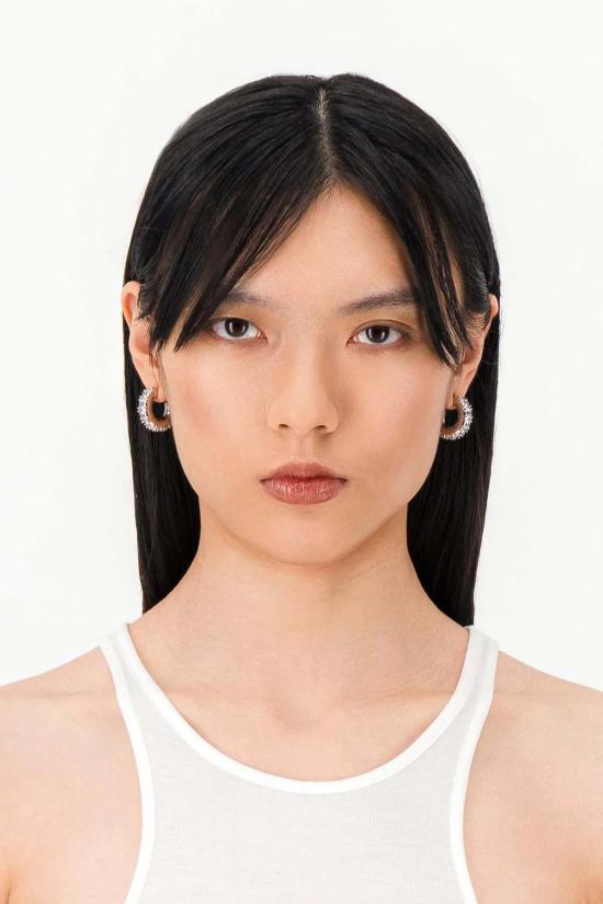  저스틴 클렌퀏 이어링 저스틴 클렌켓 니나  크리스탈/팔라듐 - JUSTINE CLENQUET