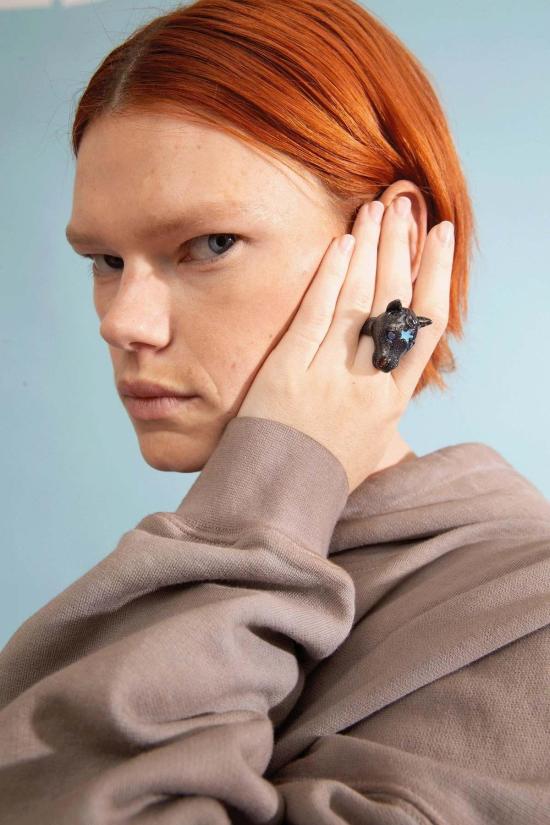  콜리나 스트라다 반지 베이비 포니 링 글리터 그레이