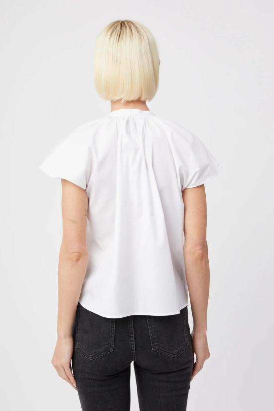  The Shirt 셔츠 셔츠 플러터 숄더 반팔 셔츠 - THE SHIRT