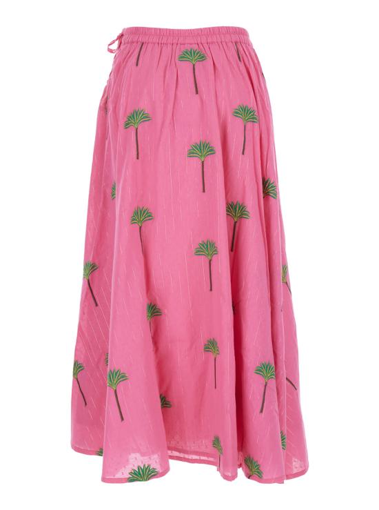 25SS 니모위드러브 롱 스커트 VANILLASKIRTPINKLUREXPALMEMBROIDRED Pink - NIMO WITH LOVE