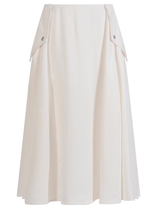 25SS 보테가베네타 롱 스커트 820015 V5EN0 9071 CHALK