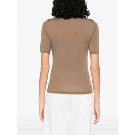 25FW 막스마라 반팔 티셔츠 GERICO 022 004 BROWN - MAX MARA