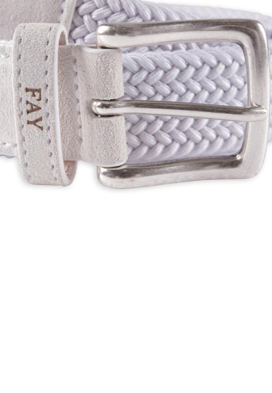 25FW [키즈] 페이 가죽 벨트 FU0P51 Z2207 100 WHITE - FAY