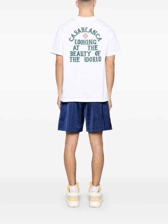 25FW 카사블랑카 반팔 티셔츠 MPF25JTS00103 CBMONTAGNE - CASABLANCA