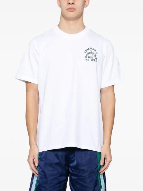 25FW 카사블랑카 반팔 티셔츠 MPF25JTS00103 CBMONTAGNE - CASABLANCA