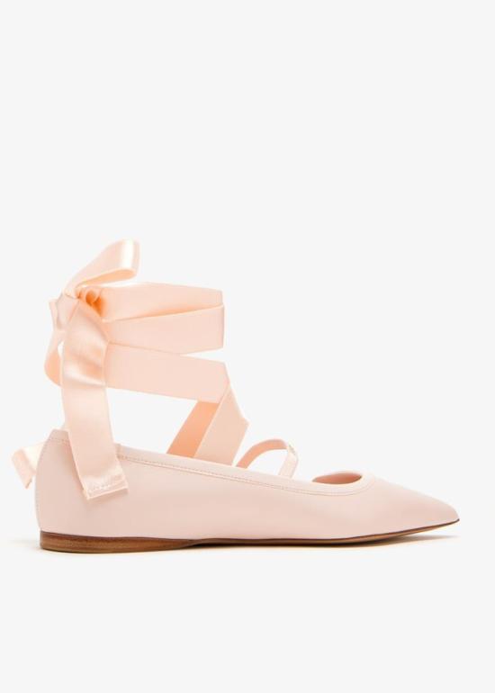 25SS 살바토레 페라가모 앵클 리본 발레 플랫 슈즈 01K219782675 VANILEBALLET - SALVATORE FERRAGAMO