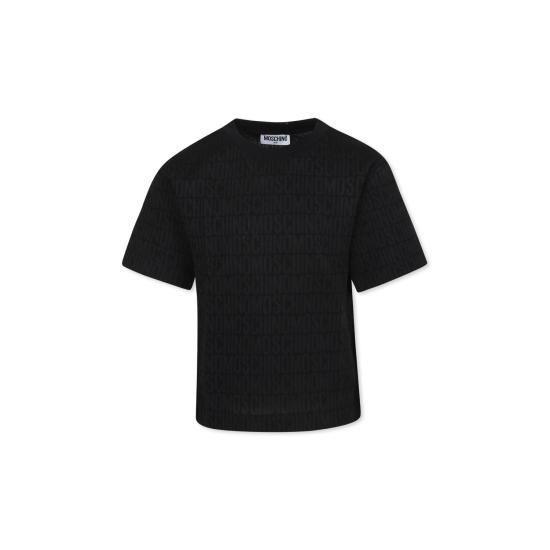  [키즈] 모스키노 티셔츠 H5M03R M0J03 96195 BLACK