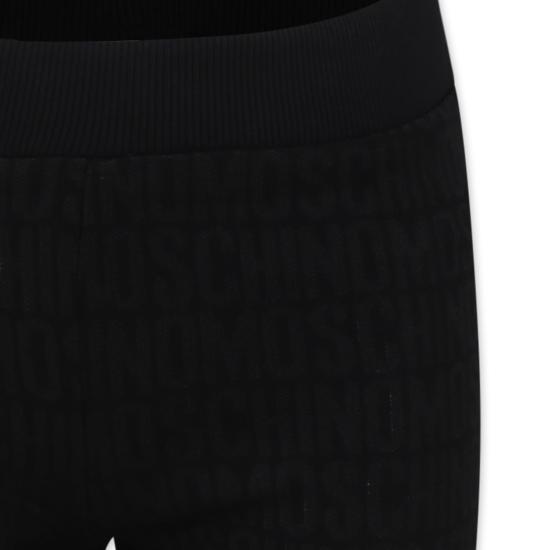 24FW [키즈] 모스키노 스트레이트 팬츠 HDP05S M0J03 86195 BLACK - MOSCHINO