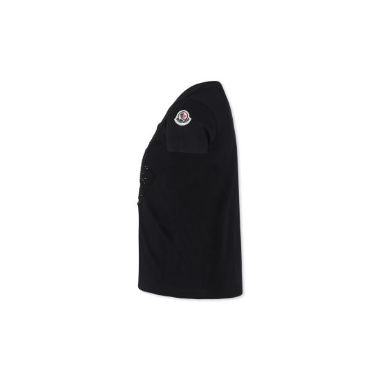 25FW [키즈] 몽클레어 티셔츠 J2954 8C00012 83907 999 BLACK - MONCLER