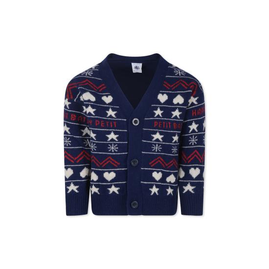 26SS [키즈] 쁘띠바또 가디건 A0AW8 MEDIEVAL MULTICO 01 BLUE