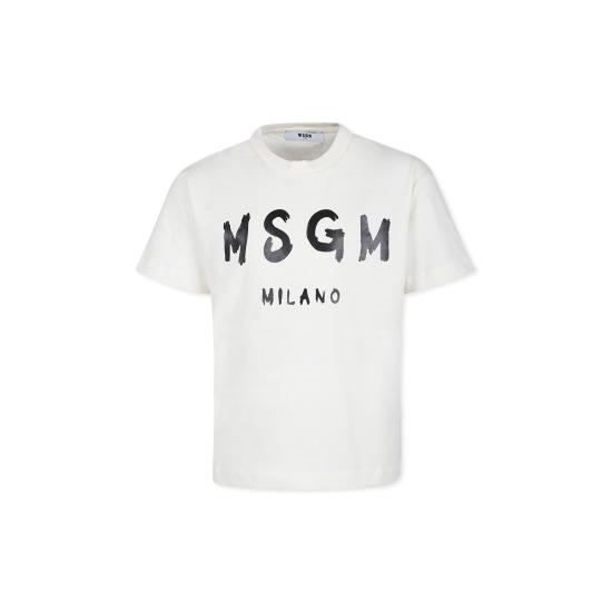 25FW [키즈] 엠에스지엠 티셔츠 F4MSJUTH290 013 IVORY