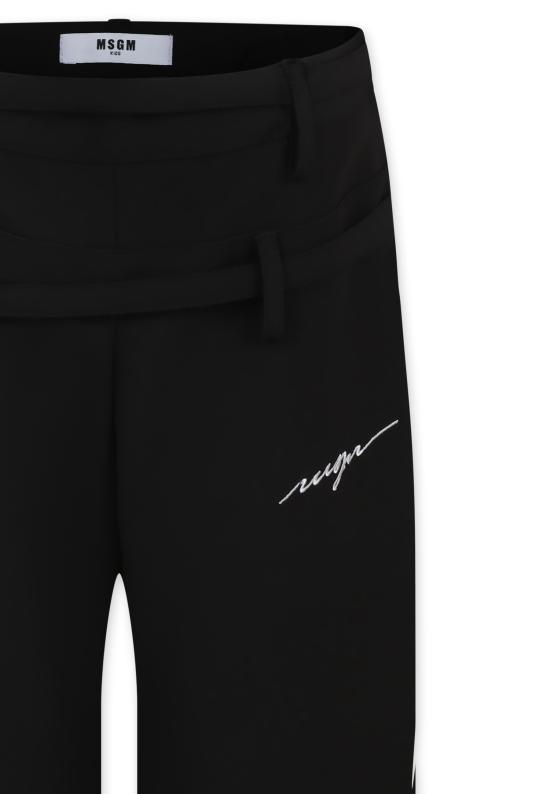 24FW [키즈] 엠에스지엠 스트레이트 팬츠 F4MSJGPA146 110 BLACK - MSGM