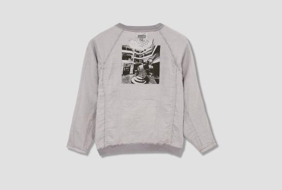 25SS 카브엠트 스웨터 오버다이 라글런 거즈 긴팔 CES27CS22 그레이 - CAV EMPT