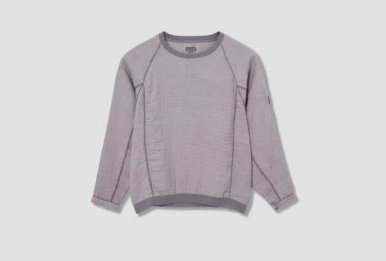 25SS 카브엠트 스웨터 오버다이 라글런 거즈 긴팔 CES27CS22 그레이