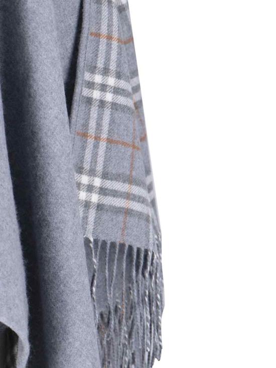 26SS 버버리 리버시블 체크 울 케이프  8071675A1345 GREY - BURBERRY