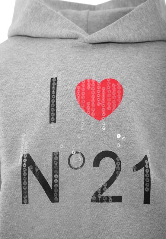 24FW [키즈] 누메로벤투노 티셔츠 N21A24 N0380 0N923 GREY - N°21