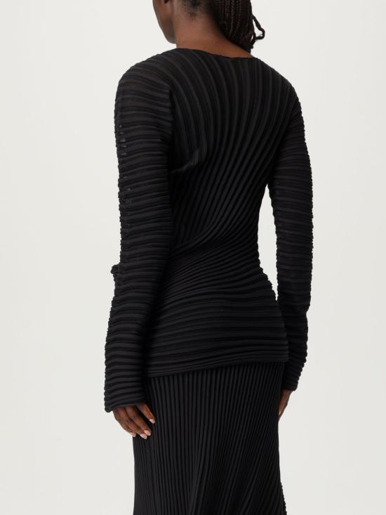 25FW 이세이 미야케 긴팔 티셔츠 IM56KN823 15 Black - ISSEY MIYAKE