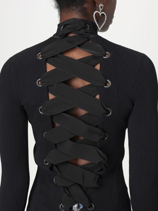 25SS 발렌시아가 터틀넥 828347T5230 1000 Black - BALENCIAGA