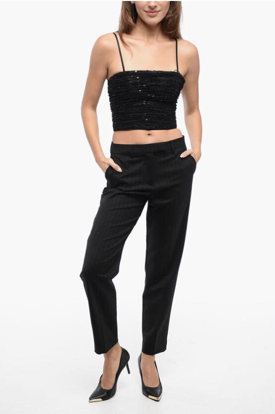  트루 로얄 크롭 팬츠 T762C09001 Black - TRUE ROYAL