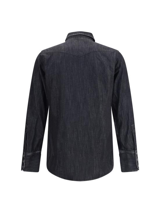 25FW 디스퀘어드2 데님 셔츠 S74DM0936S30826 900 BLACK - DSQUARED2