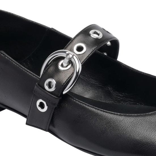 25FW 스튜어트 와이츠먼 플랫 슈즈 SL508 SUPERMOTO MARY JANE LARBLK Black - STUART WEITZMAN