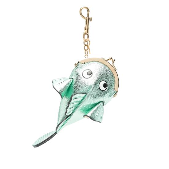 25FW 안야힌드마치 키링 200882 AW250076 PISTA GREEN GOLD