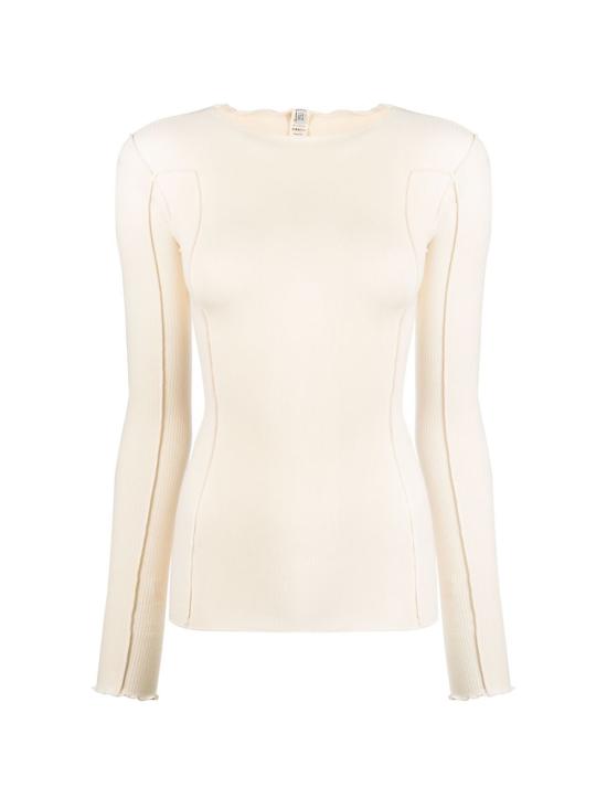 25SS 베이스레인지 긴팔 티셔츠 TTMLRB000 OFF WHITE DOM