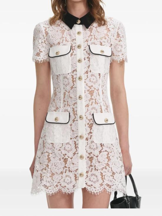 25FW 셀프 포트레이트 숏 원피스 PF25020SW WHITE - SELF PORTRAIT