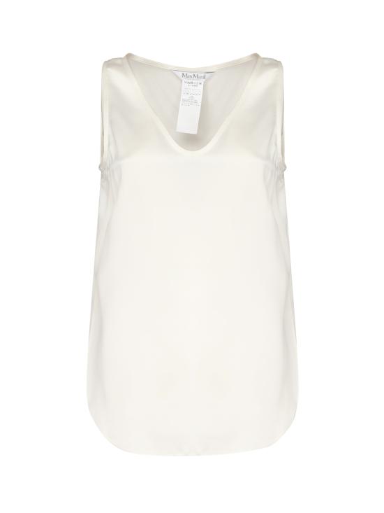 25SS 막스마라 민소매 티셔츠 2511161018600 001 White - MAX MARA