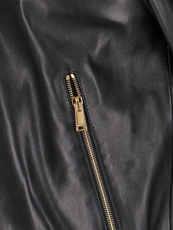 25FW 베르사체 가죽 자켓 1019606 1A141411B000 Black - VERSACE