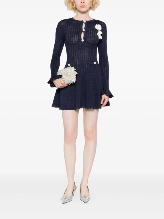 25FW 셀프 포트레이트 숏 원피스 PF25094SBL NAVY - SELF PORTRAIT