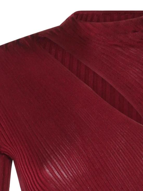 25FW 셀프 포트레이트 원피스 PF25080MBU BURGUNDY - SELF PORTRAIT