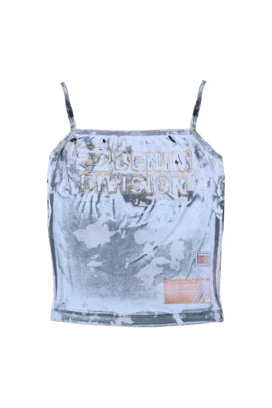  디젤 민소매 티셔츠 A13663 0BNCT denim