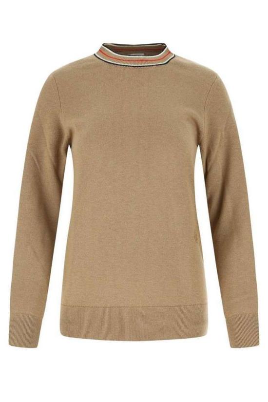  버버리 스트라이프 칼라 캐시미어 스웨터 8048429 1005 cammello