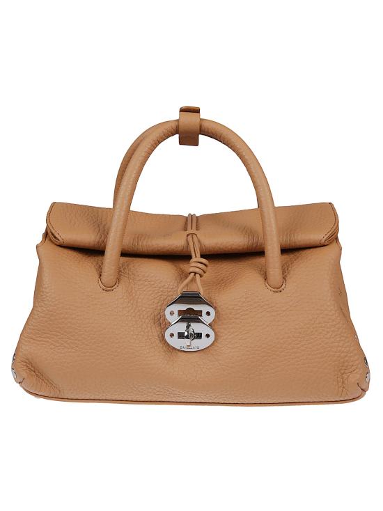25FW 자넬라토 토트백 DOTTA CENTAURO SMALL BROWN AMARETTO Leather Brown