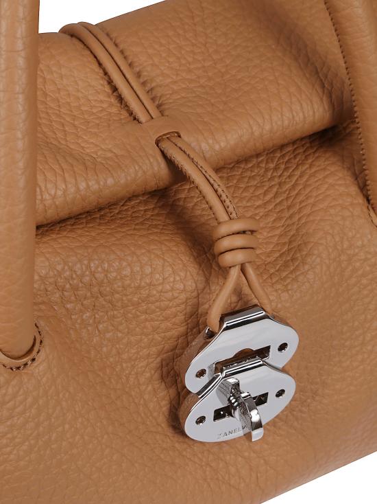 25FW 자넬라토 토트백 DOTTA CENTAURO SMALL BROWN AMARETTO Leather Brown - ZANELLATO