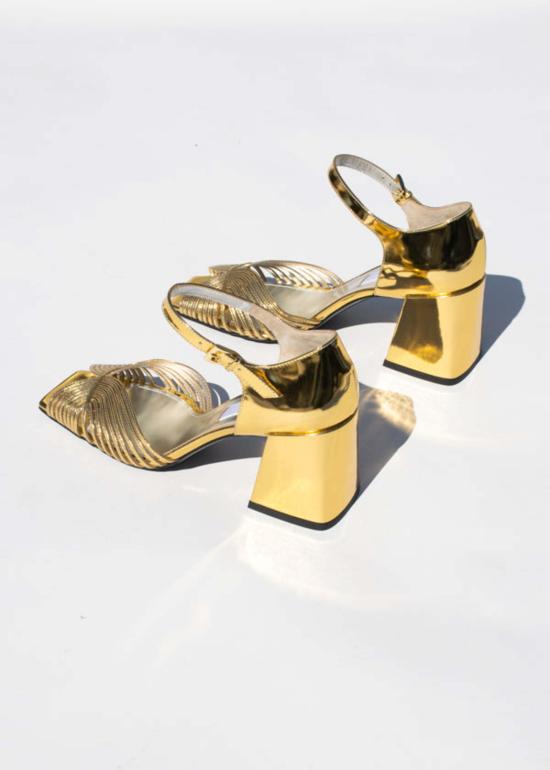  수잔 레이 힐/펌프스 하이힐 골드 70년대 샌들 골드 - SUZANNE RAE