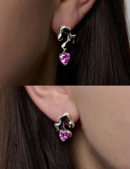  Steff Eleoff 이어링 스테프 엘레오프 하트 인 퀘스천 귀걸이 - OTHER BRANDS