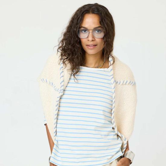  케리 로센탈 긴팔 티셔츠 케리 로젠탈 긴팔 스트라이프 티셔츠 - KERRI ROSENTHAL